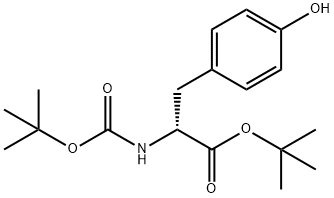 D-Tyrosine, N-[(1,1-dimethylethoxy)carbonyl]-, 1,1-dimethylethyl ester Structure