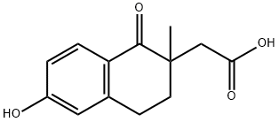 2-(6-Hydroxy-2-methyl-1-oxo-1,2,3,4-tetrahydronaphthalen-2-yl)acetic acid Structure