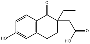 2-(2-Ethyl-6-hydroxy-1-oxo-1,2,3,4-tetrahydronaphthalen-2-yl)acetic acid Structure
