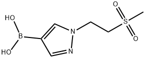 Boronic acid, B-[1-[2-(methylsulfonyl)ethyl]-1H-pyrazol-4-yl]- Structure