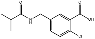 Benzoic acid, 2-chloro-5-[[(2-methyl-1-oxopropyl)amino]methyl]- 구조식 이미지