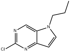 5H-Pyrrolo[3,2-d]pyrimidine, 2-chloro-5-propyl- Structure