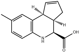 3H-Cyclopenta[c]quinoline-4-carboxylic acid, 3a,4,5,9b-tetrahydro-8-methyl-, (3aR,4S,9bS)- Structure