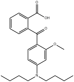 Benzoic acid, 2-[4-(dibutylamino)-2-methoxybenzoyl]- 구조식 이미지