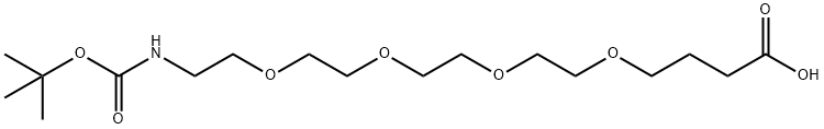 t-Boc-N-amido-PEG4-(CH2)3CO2H Structure