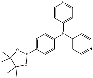 4-Pyridinamine, N-4-pyridinyl-N-[4-(4,4,5,5-tetramethyl-1,3,2-dioxaborolan-2-yl)phenyl]- Structure