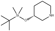 (3R)-3-[[(1,1-Dimethylethyl)dimethylsilyl]oxy]piperidine 구조식 이미지