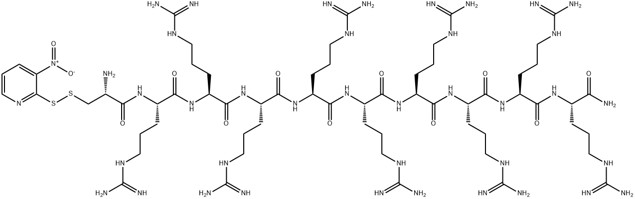 H-Cys(NPys)-Arg-Arg-Arg-Arg-Arg-Arg-Arg-Arg-Arg-NH2 Structure