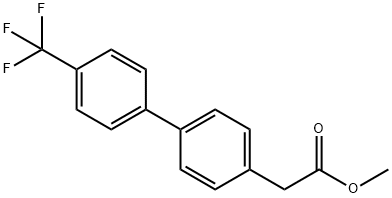 [1,1'-Biphenyl]-4-acetic acid, 4'-(trifluoromethyl)-, methyl ester Structure