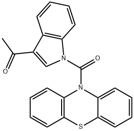 Ethanone, 1-[1-(10H-phenothiazin-10-ylcarbonyl)-1H-indol-3-yl]- Structure