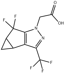 1H-Cyclopropa[3,4]cyclopenta[1,2-c]pyrazole-1-acetic acid, 5,5-difluoro-3b,4,4a,5-tetrahydro-3-(trifluoromethyl)- Structure