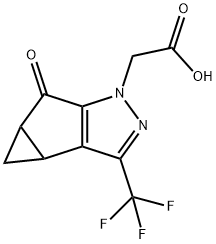 1H-Cyclopropa[3,4]cyclopenta[1,2-c]pyrazole-1-acetic acid, 3b,4,4a,5-tetrahydro-5-oxo-3-(trifluoromethyl)- Structure