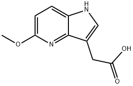 1H-Pyrrolo[3,2-b]pyridine-3-acetic acid, 5-methoxy- 구조식 이미지