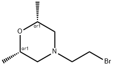 Morpholine,4-(2-bromoethyl)-2,6-dimethyl-,(2R,6S)-rel- Structure