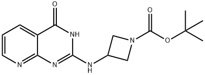 1-Azetidinecarboxylic acid, 3-[(3,4-dihydro-4-oxopyrido[2,3-d]pyrimidin-2-yl)amino]-, 1,1-dimethylethyl ester Structure