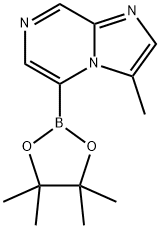 3-methyl-5-(tetramethyl-1,3,2-dioxaborolan-2-yl)imidazo[1,2-a]pyrazine Structure