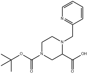 1,3-Piperazinedicarboxylic acid, 4-(2-pyridinylmethyl)-, 1-(1,1-dimethylethyl) ester Structure