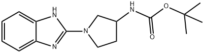 Carbamic acid, N-[1-(1H-benzimidazol-2-yl)-3-pyrrolidinyl]-, 1,1-dimethylethyl ester Structure