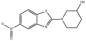 3-Piperidinol, 1-(5-nitro-2-benzothiazolyl)- Structure