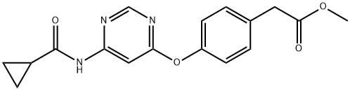 Methyl 2-(4-(6-(cyclopropanecarboxaMido)pyriMidin-4-yloxy)phenyl)acetate Structure