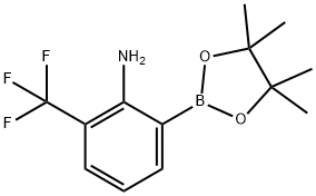 2-(4,4,5,5-tetramethyl-1,3,2-dioxaborolan-2-yl)-6-(trifluoromethyl)aniline Structure