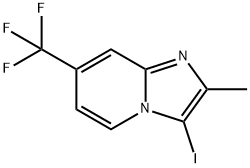 Imidazo[1,2-a]pyridine, 3-iodo-2-methyl-7-(trifluoromethyl)- 구조식 이미지