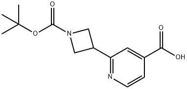 4-Pyridinecarboxylic acid, 2-[1-[(1,1-dimethylethoxy)carbonyl]-3-azetidinyl]- Structure