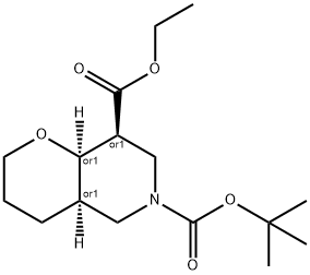 Racemic-(4aR,8S,8aR)-6-tert-butyl 8-ethyl hexahydro-2H-pyrano[3,2-c]pyridine-6,8(7H)-dicarboxylate Structure