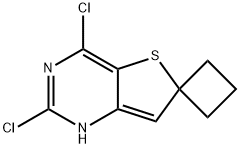 Spiro[cyclobutane-1,6'(7'H)-thieno[3,2-d]pyrimidine], 2',4'-dichloro- 구조식 이미지