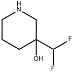 3-Piperidinol, 3-(difluoromethyl)- Structure