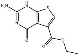 Thieno[2,3-d]pyrimidine-5-carboxylic acid, 2-amino-1,4-dihydro-4-oxo-, ethyl ester Structure