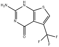 2-Amino-5-(trifluoromethyl)thieno[2,3-d]pyrimidin-4(1H)-one 구조식 이미지