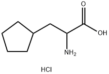 2-amino-3-cyclopentylpropanoic acid hydrochloride Structure