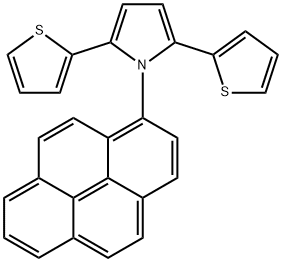 1H-Pyrrole, 1-(1-pyrenyl)-2,5-di-2-thienyl- Structure