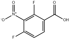 Benzoic acid, 2,4-difluoro-3-nitro- Structure