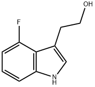 1H-Indole-3-ethanol, 4-fluoro- 구조식 이미지