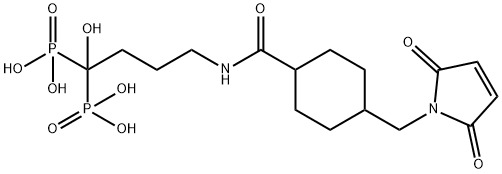 Phosphonic acid, P,P'-[4-[[[4-[(2,5-dihydro-2,5-dioxo-1H-pyrrol-1-yl)methyl]cyclohexyl]carbonyl]amino]-1-hydroxybutylidene]bis- Structure