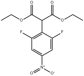 Propanedioic acid, 2-(2,6-difluoro-4-nitrophenyl)-, 1,3-diethyl ester Structure