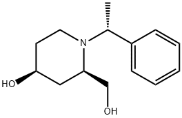 2-Piperidinemethanol, 4-hydroxy-1-[(1R)-1-phenylethyl]-, (2R,4S)- 구조식 이미지