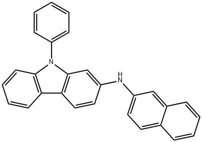 N-2-naphthalenyl-9-phenyl-9H-carbazole-2-amine Structure