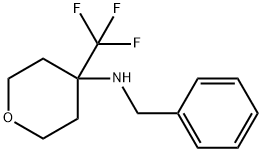 2H-Pyran-4-amine, tetrahydro-N-(phenylmethyl)-4-(trifluoromethyl)- 구조식 이미지