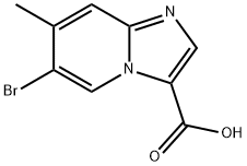 Imidazo[1,2-a]pyridine-3-carboxylic acid, 6-bromo-7-methyl- Structure