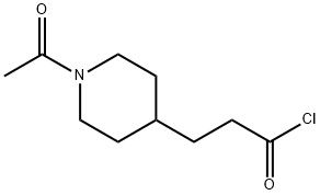 4-Piperidinepropanoyl chloride, 1-acetyl- Structure