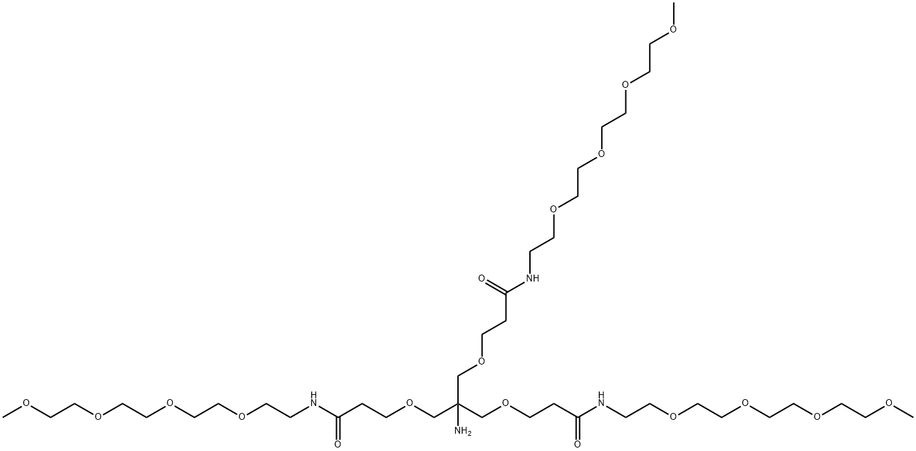 Amino-Tri-(m-PEG4-ethoxymethyl)-methane Structure