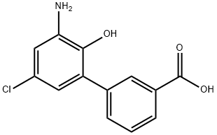 [1,1'-Biphenyl]-3-carboxylic acid, 3'-amino-5'-chloro-2'-hydroxy- Structure