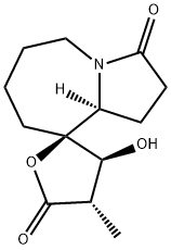 Spiro[furan-2(5H),9'-[9H]pyrrolo[1,2-a]azepine]-3',5(2'H)-dione, octahydro-3-hydroxy-4-methyl-, (2S,3S,4S,9'aS)- Structure