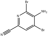 2-Pyridinecarbonitrile, 5-amino-4,6-dibromo- Structure