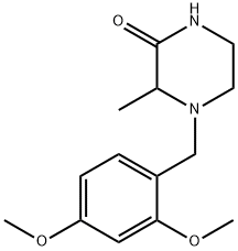 2-Piperazinone, 4-[(2,4-dimethoxyphenyl)methyl]-3-methyl- Structure