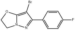 7-bromo-6-(4-fluorophenyl)-2,3-dihydropyrazolo[5,1-b]oxazole 구조식 이미지