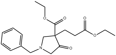 3-Pyrrolidinepropanoic acid, 3-(ethoxycarbonyl)-4-oxo-1-(phenylmethyl)-, ethyl ester Structure